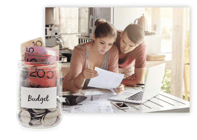 Couple talking about their budget - Conveyancing Ipswich