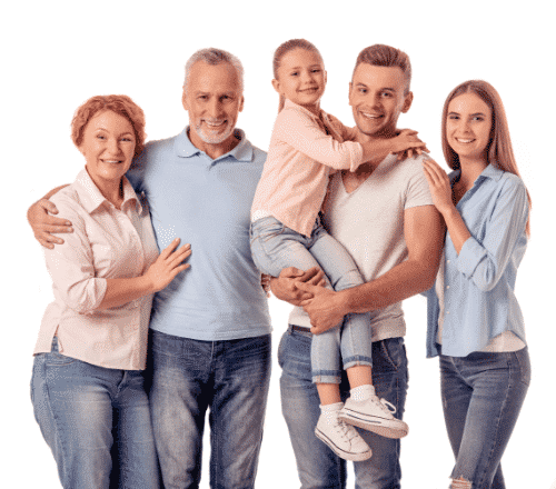 Happy family of five working with Brisbane Conveyancing in selling properties as invesments